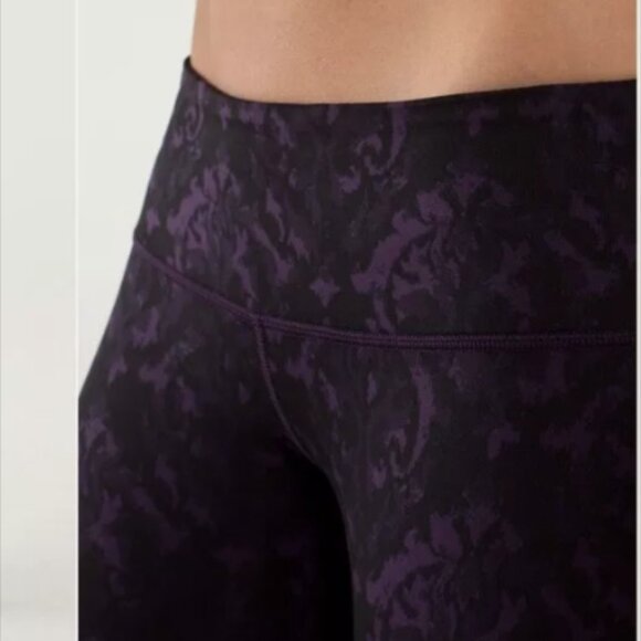 Lululemon Wunder Under Pant Baroque Deep Zinfandel Purple/Black Size 4 - Picture 3 of 11